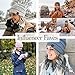 Funky Junque Women's Cable Knit Beanie Hat, Soft Thick Warm Slouchy Winter Hat for Cold Weather - Black
