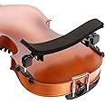 SUEWIO Violin Shoulder Rest for 4/4 Size, Premium Aluminum Alloy Violin Shoulder Rest with Thicken Comfortable Foam Pad & Height Adjustable Feet