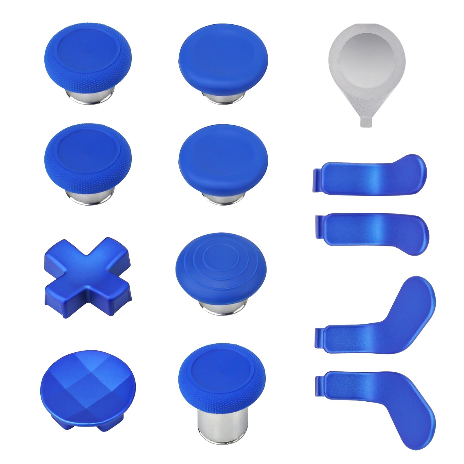 Elite Series 2 Controller Accessories, 13 in 1 Metal Thumbsticks for Xbox One Elite Series 2, Gaming Accessory Replacement Parts Compatible with Xbox Elite Wireless Controller Series 2 Core(Blue)