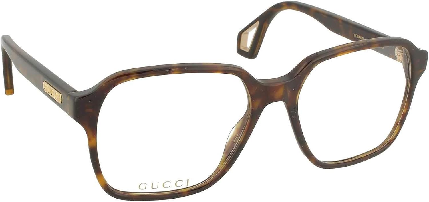 Gucci gg0469o 002 havana square eyeglasses Clearance
