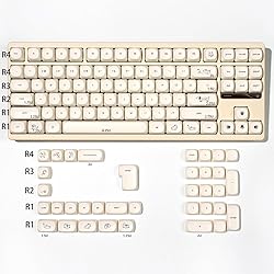 MOA Profile Cute Dog Keycaps, 124 Keys PBT Keycaps