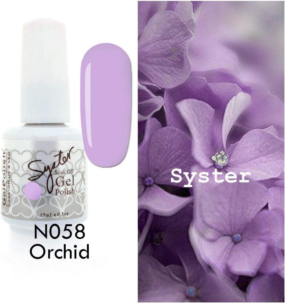 SYSTER 15ml Nail Art Soak Off Color UV Lamp Gel Polish N058 - Orchid