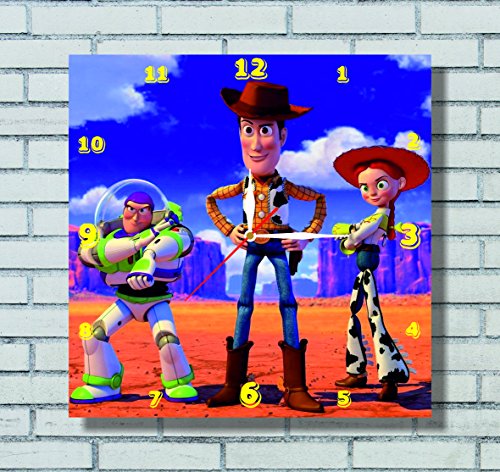 Toy Story 11.8â€™â€™ Handmade Art Wall Clock - Get unique dÃ©cor for home or office â€“ Best gift ideas for kids, friends, parents and your soul mates - made of plastic