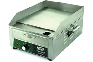 Waring Commercial WGR140 120-volt, 14-Inch Electric Countertop Griddle, Silver