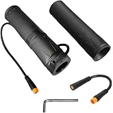 Ebike Half Twist Throttle, FT 158X Ebike Twist Throttle for 22mm Handlebar | 3pin WP Right Handle Throttle for 12v/24v/36v/48v/60v/72v Electric Bicycle Scooter and E Bike Conversion Parts, Waterproof