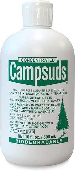 CONCENTRATED CAMPSUDS SIERRA DAWN OUTDOOR SOAP – ECO-FRIENDLY CAMPING SOAP – HIKING & CAMPING SUPPLIES – CAMP, BACKPACKING & TRAVEL SOAP – 16 FL OZ