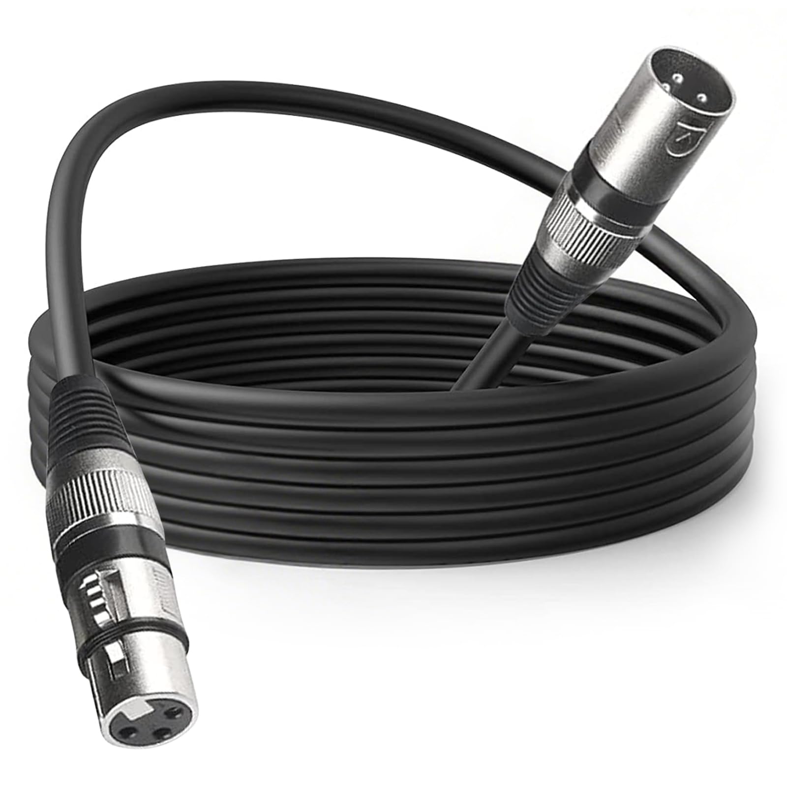 wecan 3 Pin Dmx Cable Dmx Lighting Cable, Dmx Cables 3m 10ft Female to Male XLR Cable, Mic Leads XLR Cables XLR Wire for Stage Lights or DJ Mixer System Dmx Wire Signal Connection