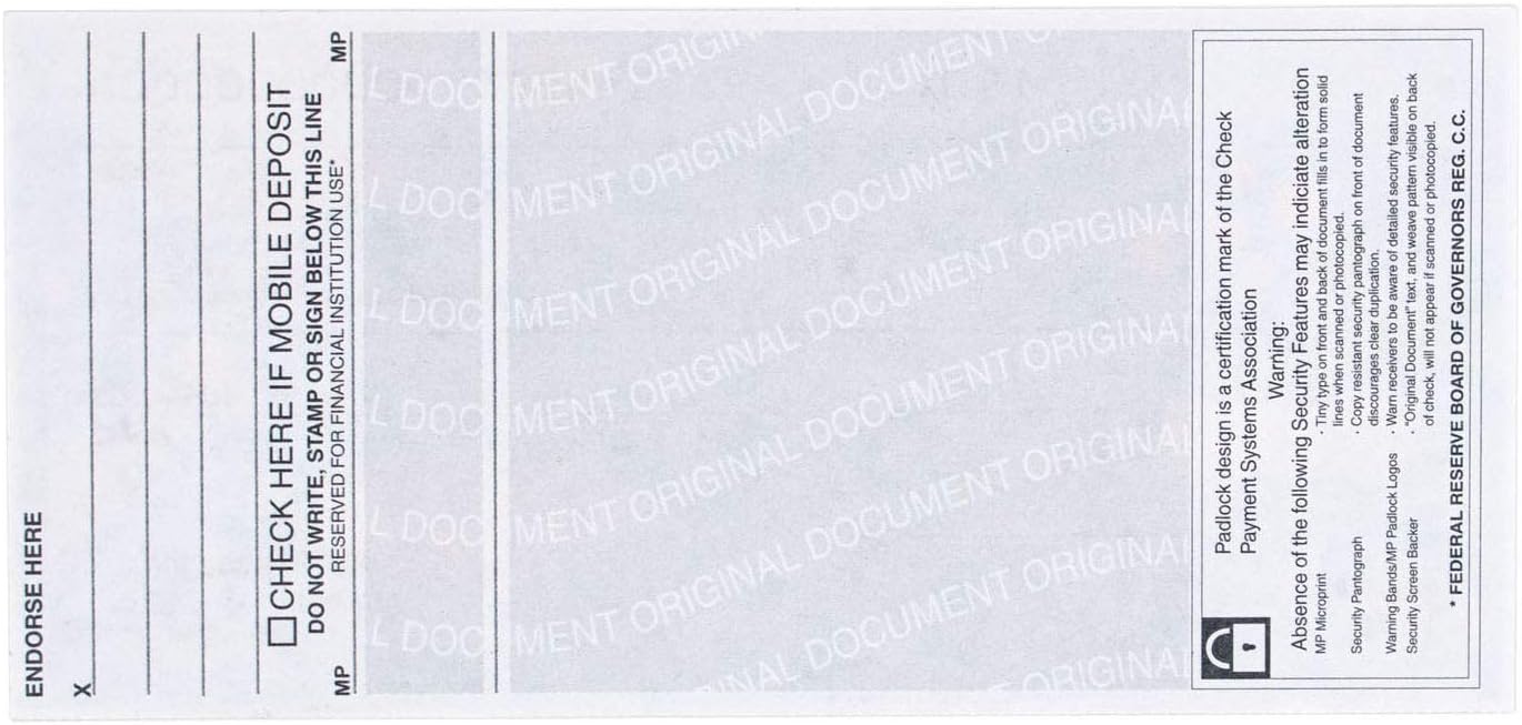 Value Price Green Marble Top Tear Personal Checks (1 Box of Singles, Qty. 125) : Office Products