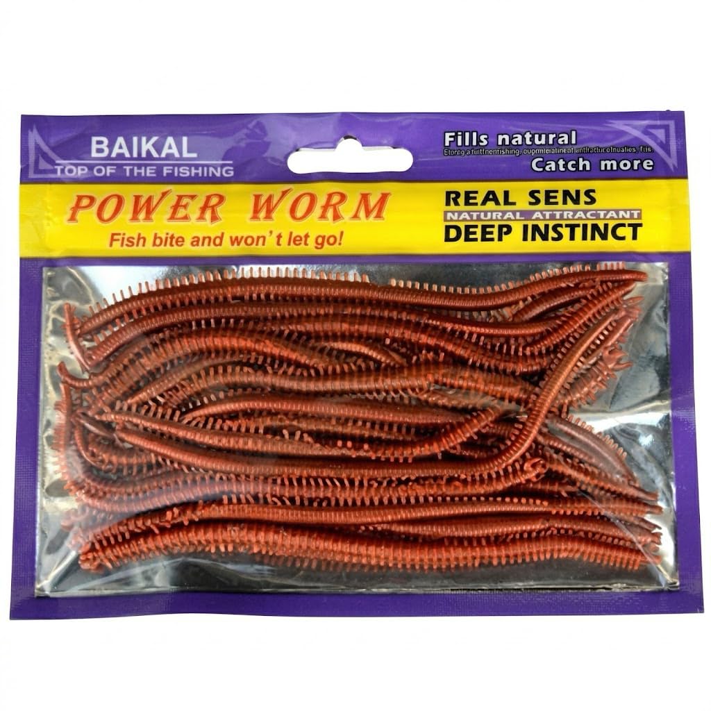 LVEDU 20pcs/pack Artificial Sea Worms 135mm Earthworm Soft Fishing Lures Soft Bait Lifelike Fishy Smell Lures