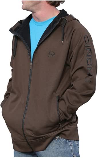 Cinch Men's Zip-Front Hooded Jacket - Mwk1048001 BRN at Amazon Menâs Clothing store