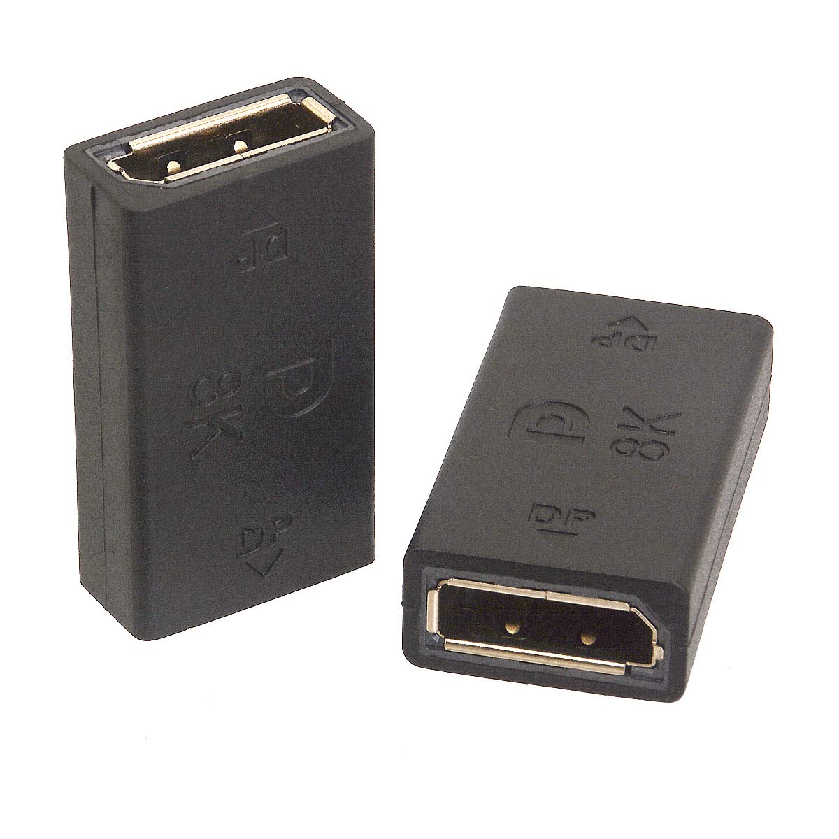 HTGuoji Displayport Coupler, 8K@60HZ DP Female to Female Adapter Coupler, DP Female Adapter Support Displayport 1.4 for DP Cable Extension and Transfer (2pcs)