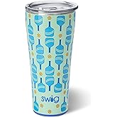 Swig Life 32oz Insulated Tumbler, Travel Coffee Tumbler with Lid, Cup Holder Friendly Travel Coffee Mug, Stainless Steel with Lid (Dink Shot)