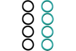 8 Pack M29517 Oil Pump Pickup Tube O-Ring Seals for LS Engines, 4 Green Fluororubber O Ring & 4 Black Nitrile Rubber Engine O