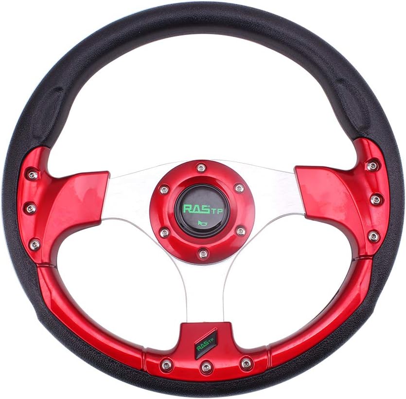 RASTP Universal Racing Steering Wheel 12.5”/320mm 15 Bolts Grip Vinyl