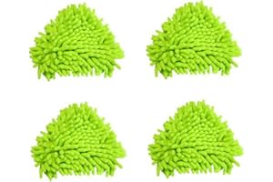 Triangular Children's Mop, 4Pcs Rotatable Mini Mop for Bathroom Wall Shower Cleaning/ 6.3x6.3in(Green)