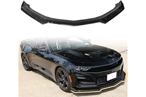 MODILOVER Front Bumper Lip Spoiler Compatible with 2016-2024 Chevrolet Camaro LT/LS/RS/SS, ABS 1LE Style Add-on Front Splitter Air Dam Chin Protector, Gloss Black
