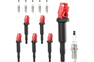PILIDA Ignition Coils Pack UF592 with Iridium Spark Plug Compatible with BMW 128i 135i 328i 335i X3 X6 Z4 528i 530i 535i 545i 740i Replacement for 0221504470 12120032137 FR7NPP332