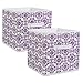 DII Non Woven Polyester, Scroll Storage Bin, Small, Eggplant