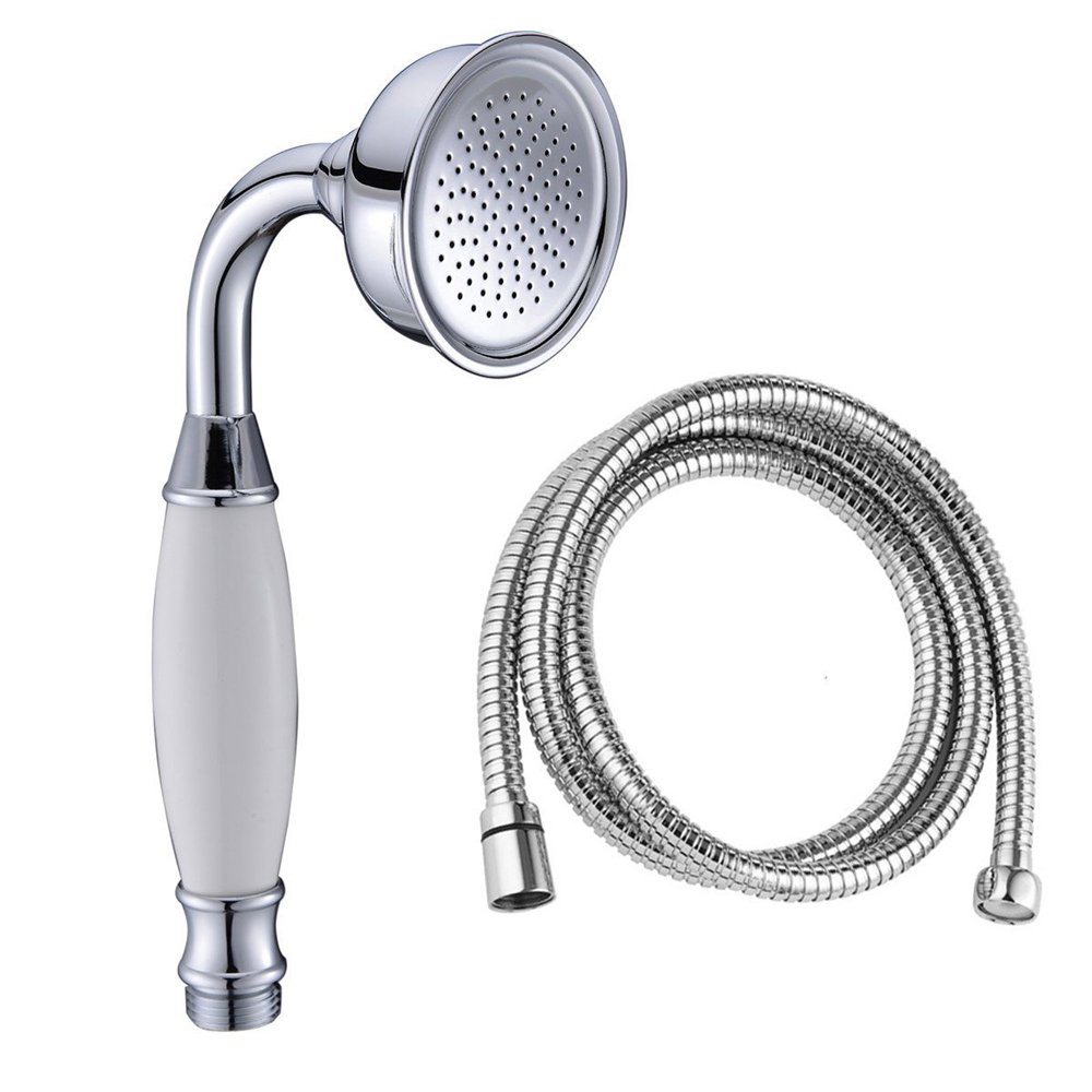 Ownace Bathroom Classic Style Traditional Brass Telephone Hand Shower Head and 1.5M Shower Hose