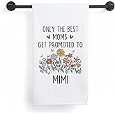 MNKVITMEAK Mimi Gifts for Grandma Kitchen Towels, Pregnancy Baby Announcement for Grandma Dish Tea Towels, New Mimi Grandmother Gifts Decorative Hand Towel for Bathroom Kitchen, 16x24 Inch