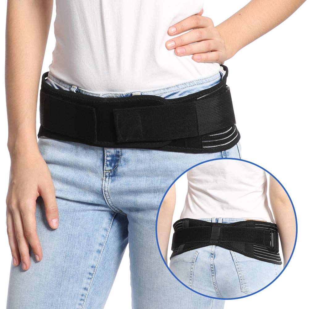 Sacroiliac Support Belt for Women & Men to Alleviate Sciatic, Pelvic, Lower Back Hip and Leg Pain, Stabilize SI Joint, Anti-Slip and Pilling-Resistant Sacroiliac Hip Brace, Ergonomic Design - S