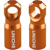 UNICHE Presta Valve Cap with Valve Core Removing Function - 2 Pack[Orange] | Valve Dust Cap Fits Presta French Valves on MTB, Road Bikes, Gravel Bikes