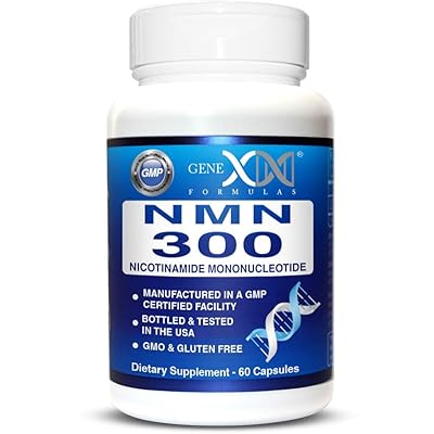 NMN Stabilized Form 300mg Serving Nicotinamide Mononucleotide Direct NAD+ Supplement More Stable Than Riboside Works Best When Paired with Resveratrol (2X 150mg Capsules 60ct)