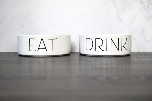 ceramic dog bowl set