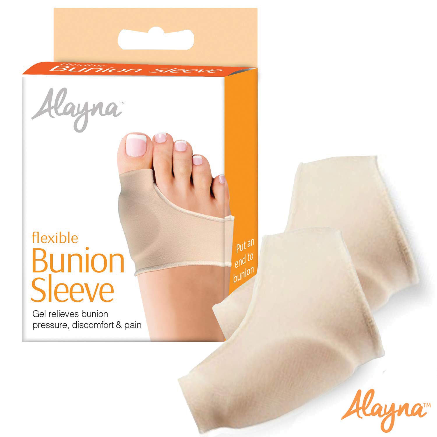 Alayna MEDIUM Bunion Corrector with Non-Slip Grip Insert and Gel Cushion Pad Splint Orthopedic Bunion Protector and Pain Relief Men/Women - Hallux Valgus Realignment Stops Bunion Pain (2 PCS) : Beauty