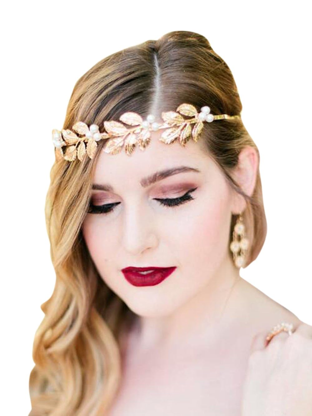 Gracewedding Women Fashion Grecian Hairpiece Leaf Bridal Headband