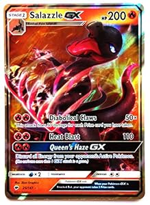 Sun and Moon Pokemon, Burning Shadows, Salazzle Gx 25/147, Ultra Rare