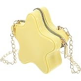 Ipetboom Yellow Star Purse, Cute Yellow Star Crossbody Chain Shoulder Bag for Women, Chic Women Fashionable Messenger Bag