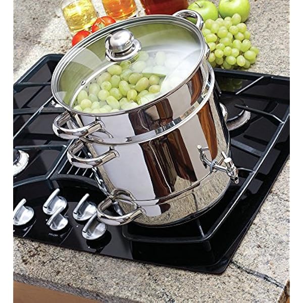 BackToBasics Old Fashioned Stainless Steamer Cooker, Juicer lupon