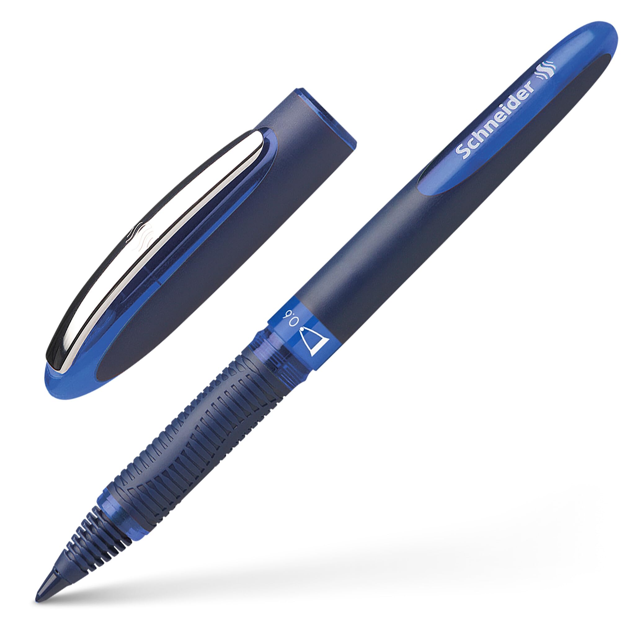 Schneider One Business Rollerball Pen, 0.6 mm line Width and Ultra-Smooth tip, Made in Germany, 1 Blister Card Blue — image 1