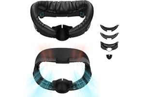 OURVR Facial Interface Compatible with Meta Quest 3 Accessories,Face Cushion Cover with Anti-Leakage Nose Pad,Breathable Ice Silk Cotton