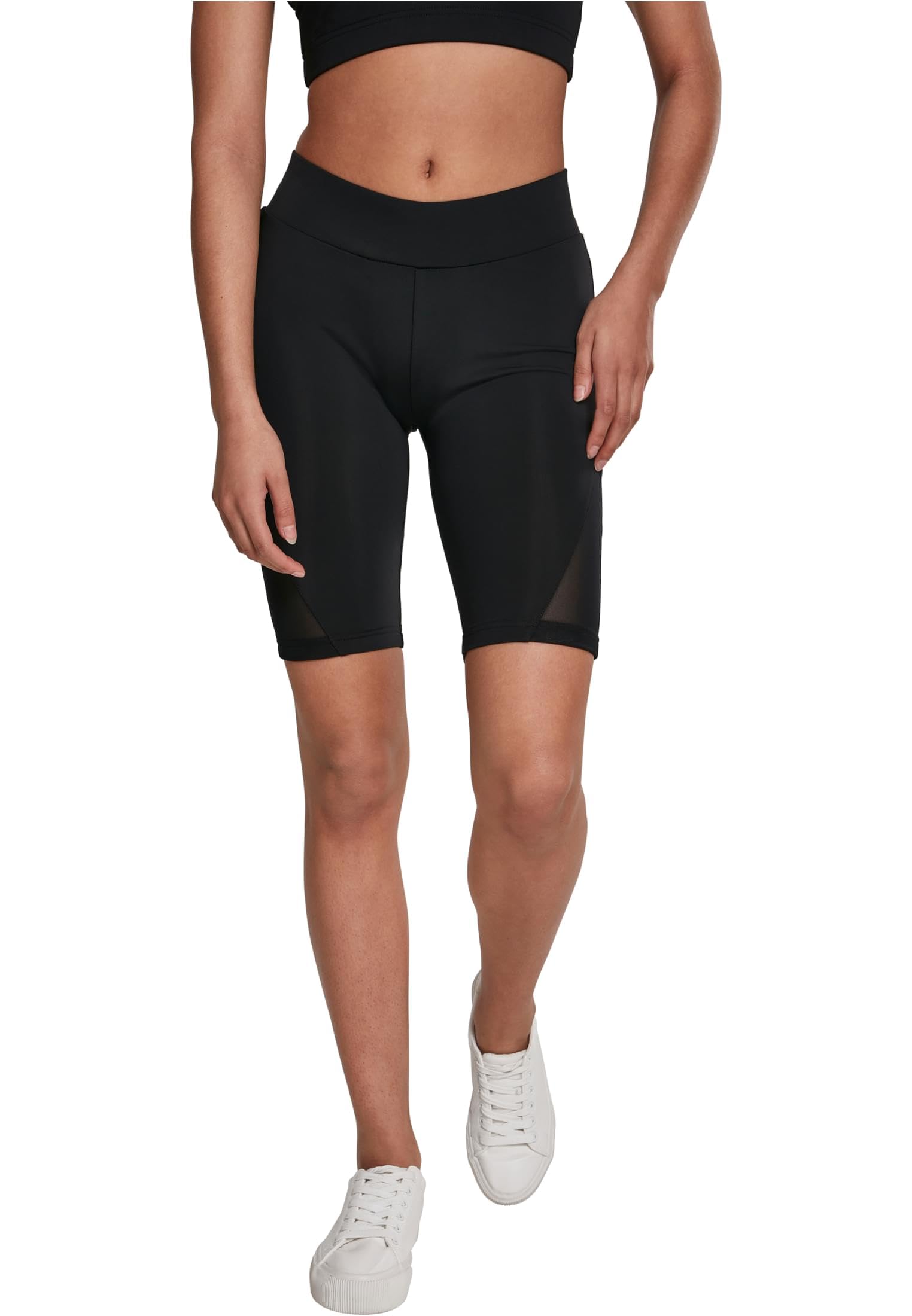 Urban Classics Women's Ladies Tech Mesh Cycle Shorts Black 00007), 4XL
