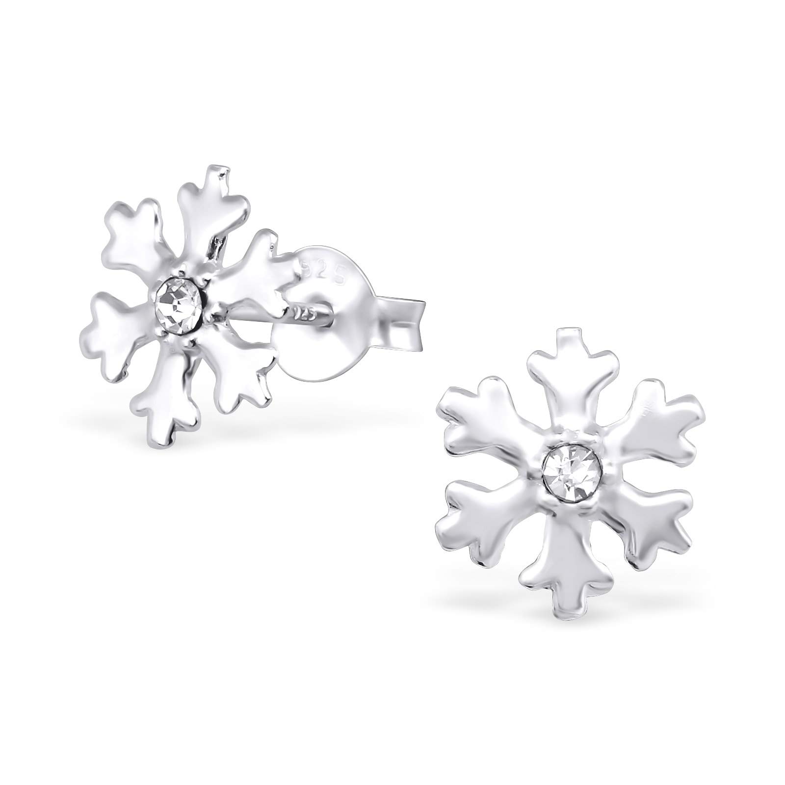 925 Sterling Silver Women Snowflake Stud Earrings for Women & Girls – Gift-Ready Jewellery by The Rose & Silver Company