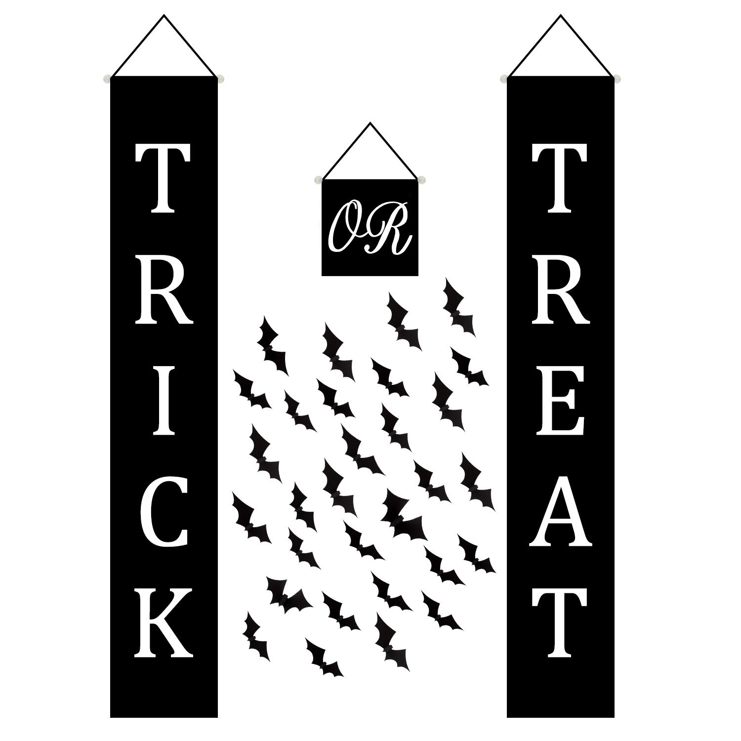 Resinta Halloween Trick Or Treat Banner Set Halloween Hanging