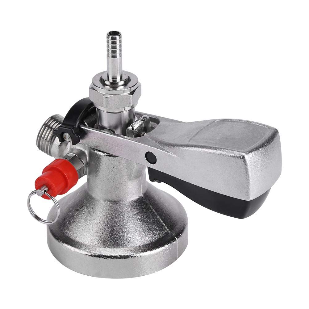 Gancon Beer Keg Coupler, Stainless Steel G Type Keg Connection, Draft Beer Dispenser with Air Valve for Beer Keg Beer Tap
