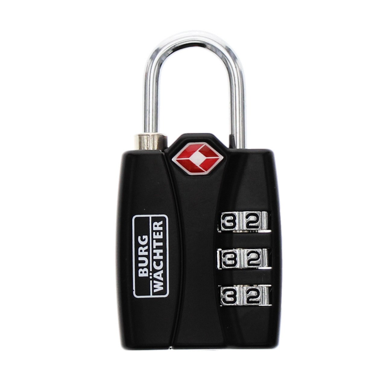 Burg-Wächter Adjustable TSA Security Combination Lock TSA 78 30 SB Shackle Thickness 3.5 mm Black