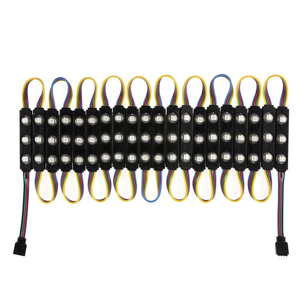 Photo 1 of 10ft RGB 5050 3 LED Module Light Injection Storefront Sign Lamp Waterproof RGB Color Changing Dimmable Flexible LED Module Light for Boat cabin & deck lighting,stair, kitchen ,courtesy,caravan,garden