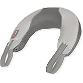 Homedics Pro Therapy Vibration Neck Massager with Soothing Heat, Portable Pain Relief Massage for Stiff Neck Muscles, Soothing Heat for Tension and Stress Release, Customizable Speeds