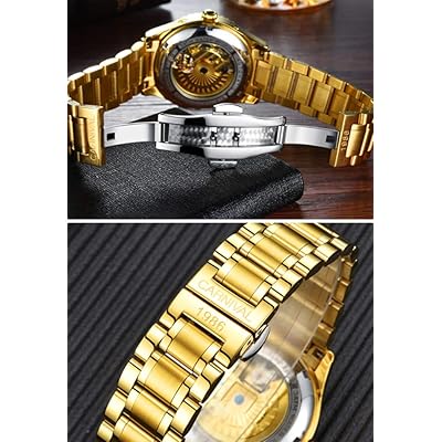 Buy Carnival カーニバル 8731g メンズ 自動巻 腕時計 ゴールド ゴールドメタルバンド ダイヤ装飾 アナログ 機械式 メンズウォッチ 並行輸入品 Online In Turkey B076jh2lmc