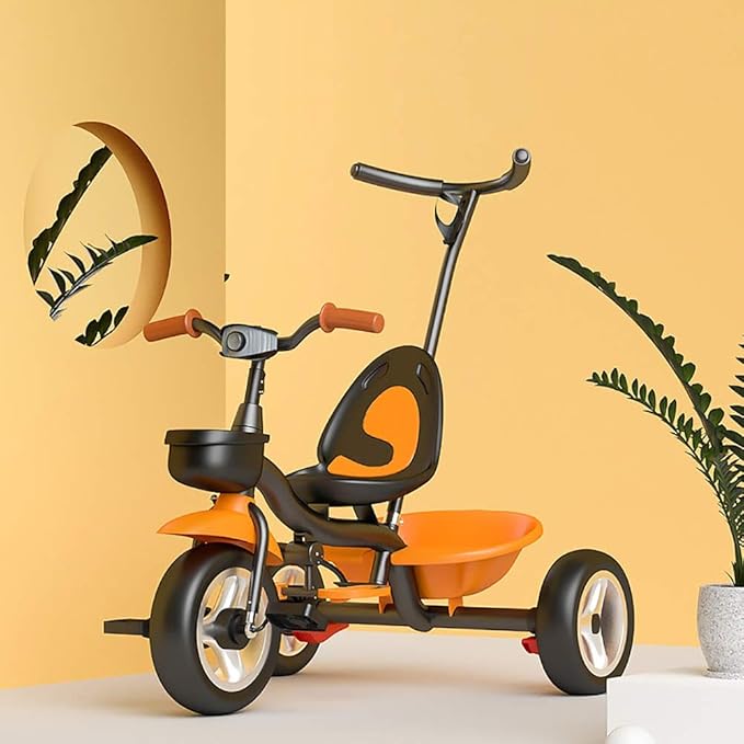 Kids Trike Stroller Children Push Trike, Multifunctional Kids Tricycle with