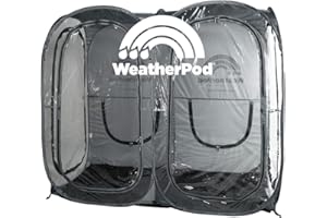 UNDER THE WEATHER WeatherPod® The Original Shark Tank Side-by-Side™ 2-4 Person Pop-Up Pod - Stay Warm, Dry, and Out of The Sun - Weather Pod for Sports, Rain, or Wind - Simple to Set Up and Tear Down