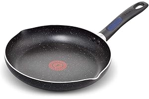 T-FAL Signature 26cm Frypan Non Stick Non Toxic Frying Pan, Thermo-Spot Heat Indicator, Dishwasher Safe, Black