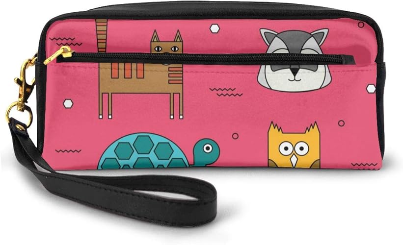 Amazon 長財布 ポーチ 漫画 動物 かわいい イラスト レザーバッグ 化粧バッグ おしゃれ かわいい 小型バッグ ペンケース クラッチポーチ メイクポーチ Skydoor J シューズ バッグ