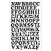 S.E.I 3/4-Inch Iron-on T-Shirt Letters, Chunky Letter Flock Heat Transfers, Black