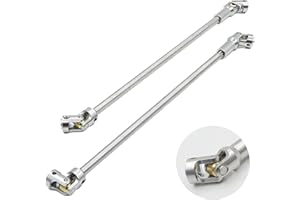 Raflot SCX10 Drive Shaft 2pcs 68-229mm Cut to Length Stainless Steel Driveshaft for 1/10 RC Crawler LCG Rig Sportys Scalers GSPEED Capra SCX10 Pro Element DIY SCX10(Silver)