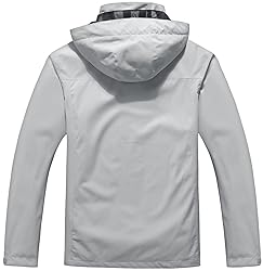 OTU Men's Lightweight Waterproof Hooded Rain Jacket